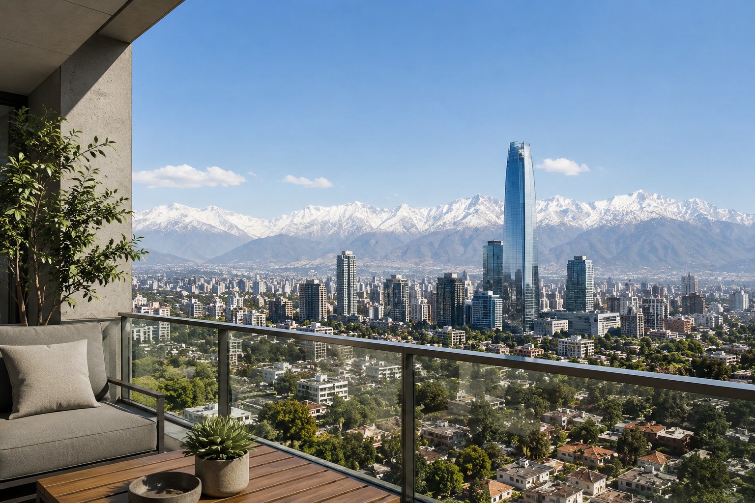 Proyecto inmobiliario moderno en Santiago de Chile